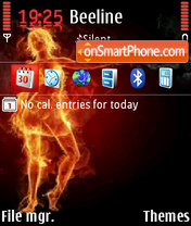 Fire Girl theme screenshot
