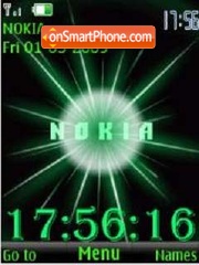 SWF clock Nokia anim tema screenshot