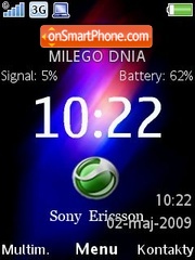 Colourite C905 Clock tema screenshot