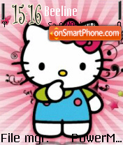 Hello Kitty Punk tema screenshot