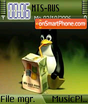 Penguin Linux es el tema de pantalla