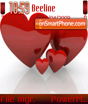 Red Heart 02 tema screenshot