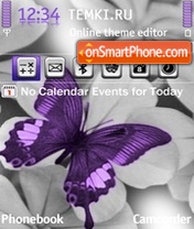 Purple Butterfly theme screenshot