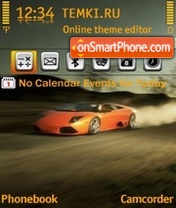 Capture d'écran Lamborghini Orange thème