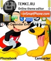Скриншот темы Pluto And Mickey