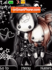 Animated Emo Love 01 tema screenshot