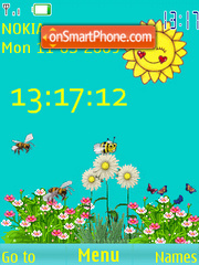 SWF clock spring anim tema screenshot