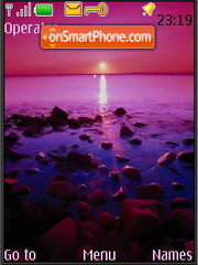 Purple Sunset es el tema de pantalla