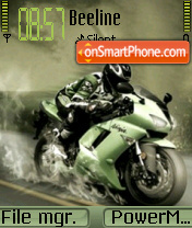Capture d'écran Green Bike thème