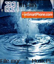 Water Drop tema screenshot