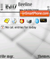 White Digitiles tema screenshot