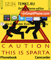 Caution This is Sparta es el tema de pantalla