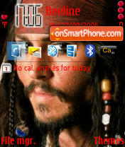 Jack Pirates of the Caribbean tema screenshot