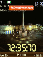 SWF clock night Kiev anim es el tema de pantalla