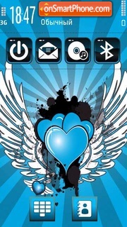 Valentine Blue tema screenshot