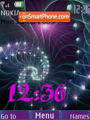 Clock spiral animated tema screenshot