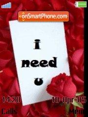 I need U es el tema de pantalla