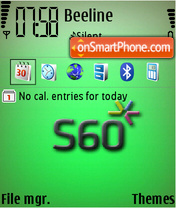 Capture d'écran S60 Green 01 thème