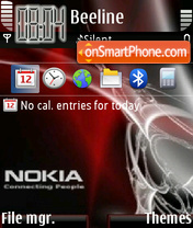 Red Nokia 02 theme screenshot