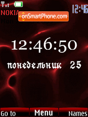 Capture d'écran Swf clock red animated thème
