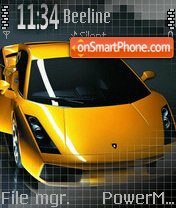 Capture d'écran Yellow Lamborghini thème