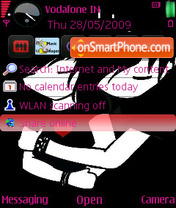 Pink and Black Love tema screenshot