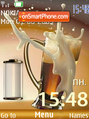Capture d'écran Beer clock battery thème