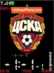 Capture d'écran SWF clock and date PFC CSKA Moskow thème