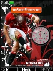 SWF clock C. Ronaldo theme screenshot