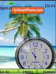 Capture d'écran SWF clock Tropics thème