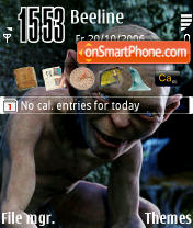 Gollum tema screenshot