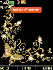 Capture d'écran Gold butterfly anim thème