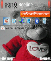 Teddy bear tema screenshot