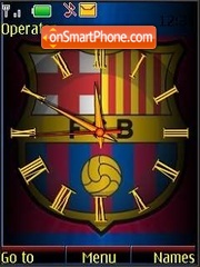 SWF clock Barcelona tema screenshot