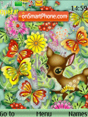 Floral theme animated theme screenshot