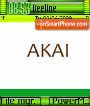 Capture d'écran Akai thème