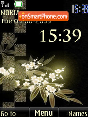 SWF clock flowers anim es el tema de pantalla