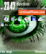 Green Eye 01 tema screenshot