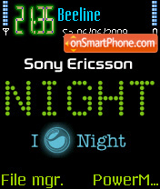 Скриншот темы Sony Night