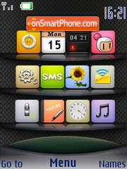 Glossy Carbon Iphone tema screenshot