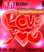 Love You 09 es el tema de pantalla
