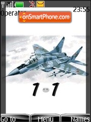 Скриншот темы Mig 29 (SWF clock)