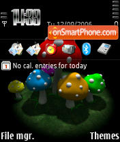Fly Agaric Black Nokia 3250 theme screenshot