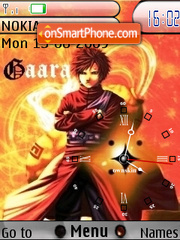 Скриншот темы Gaara Clock SWF