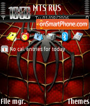 Capture d'écran Spider Man Symbian thème
