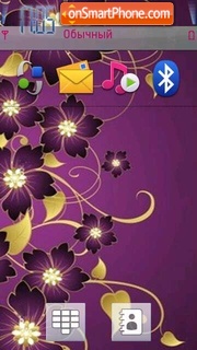 Violet Flowers tema screenshot