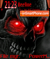 Red Eye Skull es el tema de pantalla