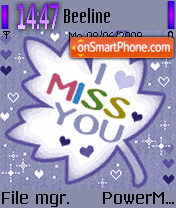 Скриншот темы I Miss U 02