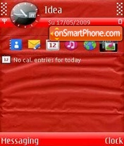 Red Paper Folds theme screenshot