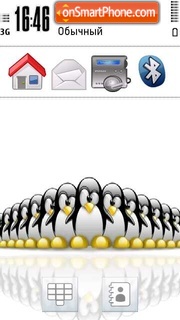 Tux Army White es el tema de pantalla